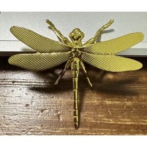 Brass Dragonfly Figurine Decor Gift 2" New‎